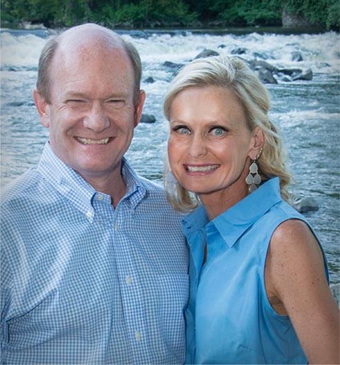 Chris Coons with wife