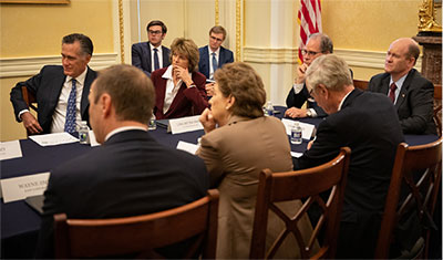 Caucus meeting photo