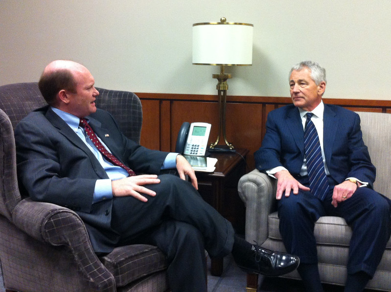 Senator Coons meets with Senator Hagel