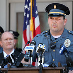 Sgt. Michael Manley speaks about the bulletproof vest that saved his life