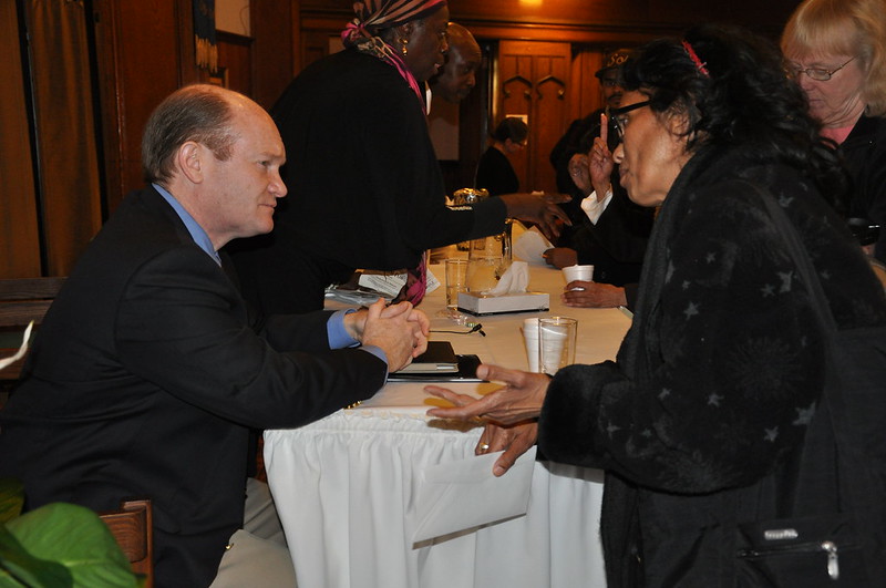 Senator Coons participates in the Freedom Forum marking the start of Black History Month at Hanover Street Church on Februrary 1, 2014.