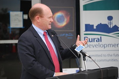 Senator Coons speaking at the USDA press event
